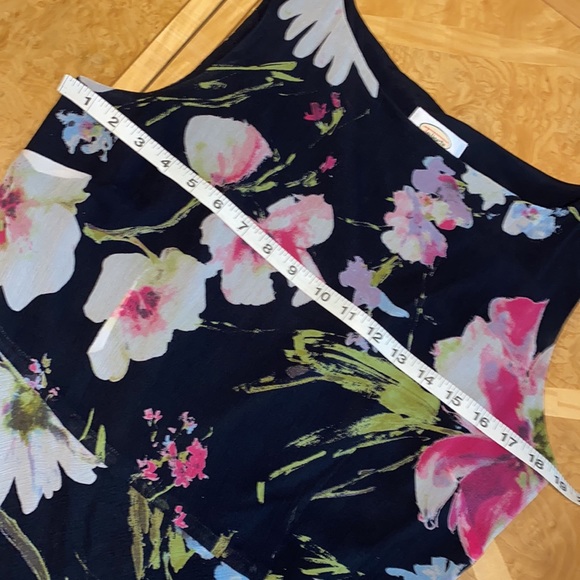 Talbots Vintage Floral Dress Pure Silk, Size 10 - Picture 13 of 14